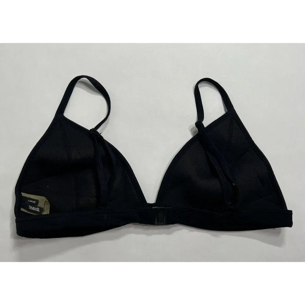 Triangl Swimwear Mesh Bikini Top in Black
